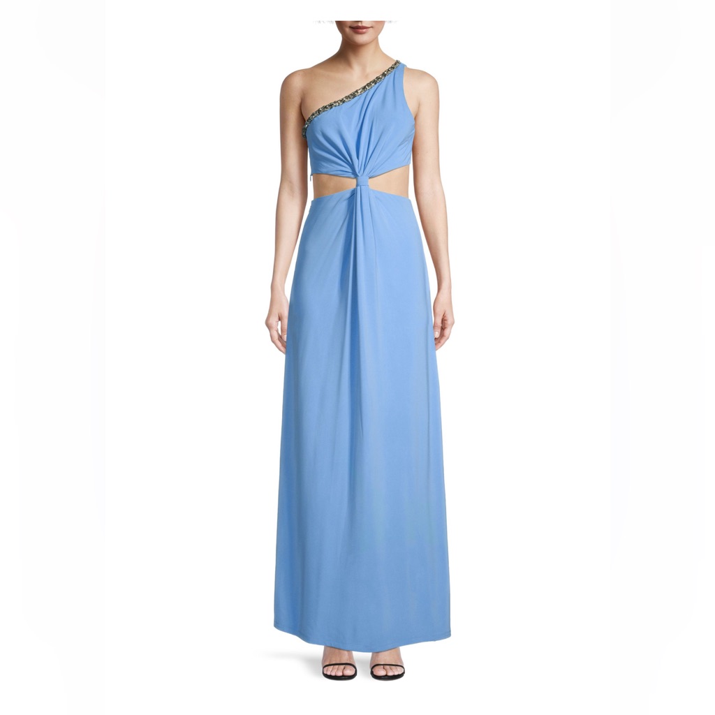 Nwt Ramy Brook Hailey One Shoulder Cut Out Gown